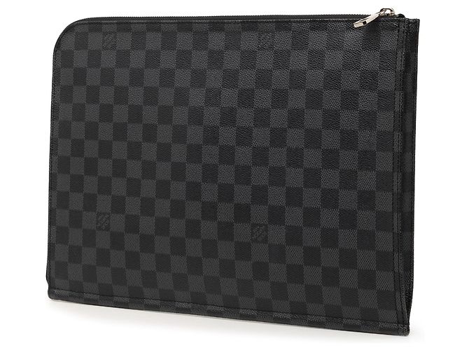 Louis Vuitton Black Damier Graphite Poche Documents Portfolio Negro - vista 2