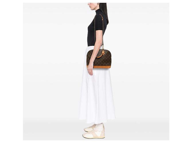Louis Vuitton Brown Monogram Alma PM Castaño - vista 7