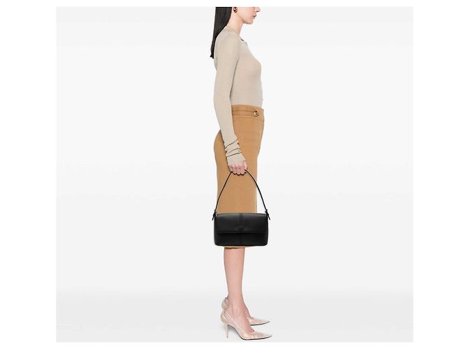 Borsa a tracolla Burberry in pelle nera Nero - vista 6