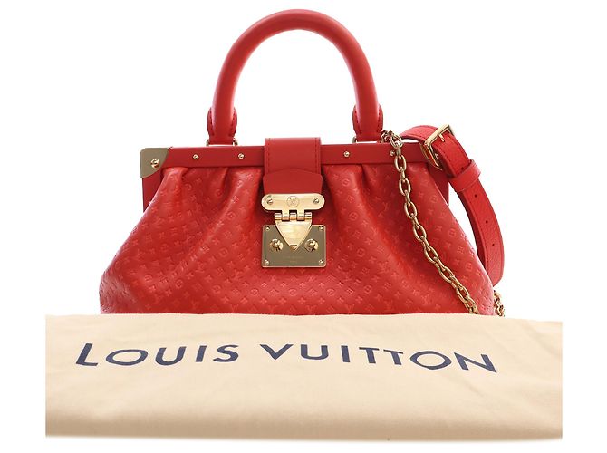 Borsa Nanogram Louis Vuitton in pelle di vitello goffrata rossa Rosso - vista 13