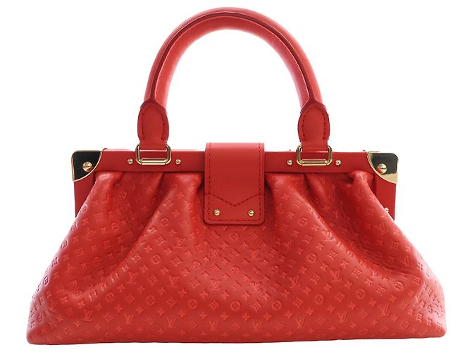 Borsa Nanogram Louis Vuitton in pelle di vitello goffrata rossa Rosso - vista 2
