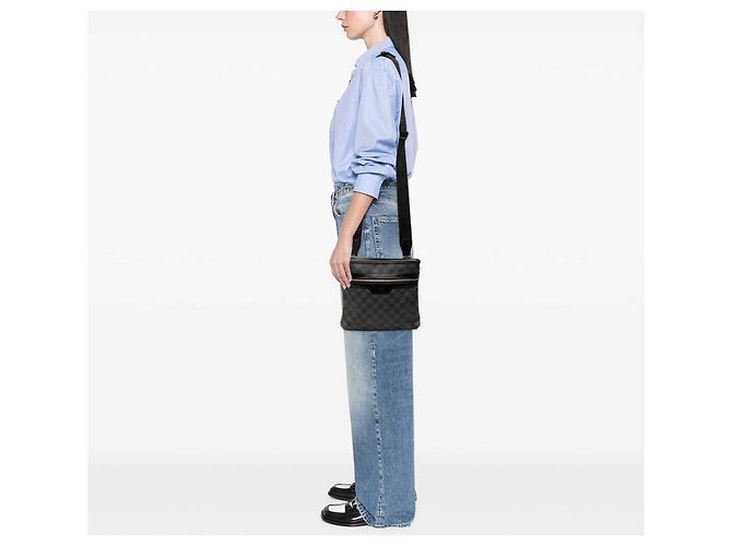 Louis Vuitton Black Damier Graphite Thomas Preto - vista 6