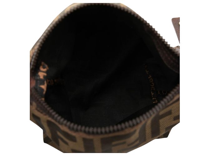 Borsa Fendi in tela Zucca marrone - vista 4