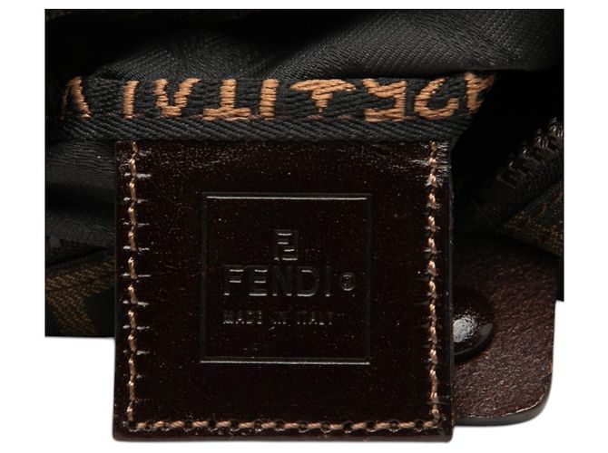 Borsa Fendi in tela Zucca marrone - vista 5