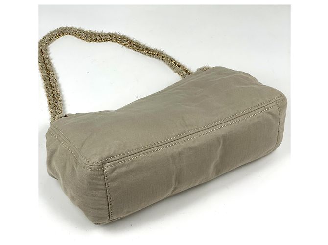 Prada Schultertasche aus Canvas Beige - Ansicht 2