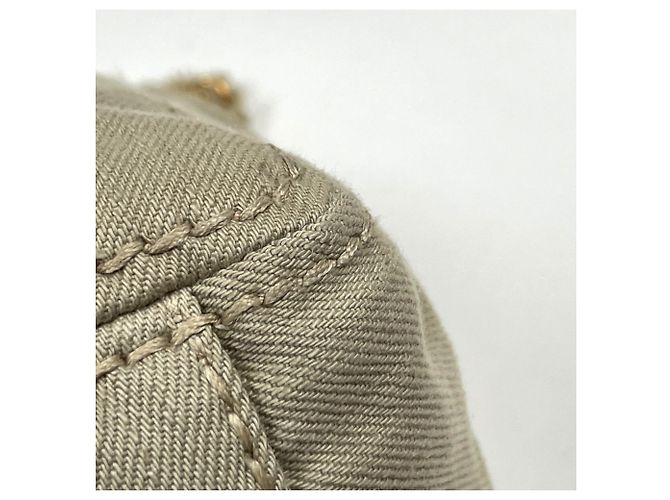 Prada Schultertasche aus Canvas Beige - Ansicht 3