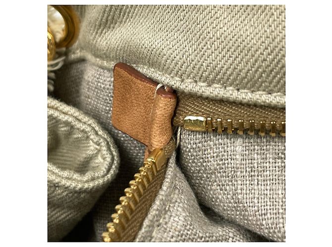 Prada Schultertasche aus Canvas Beige - Ansicht 6