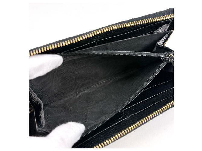 Cartera larga Gucci GG Marmont Negro Beige - vista 8
