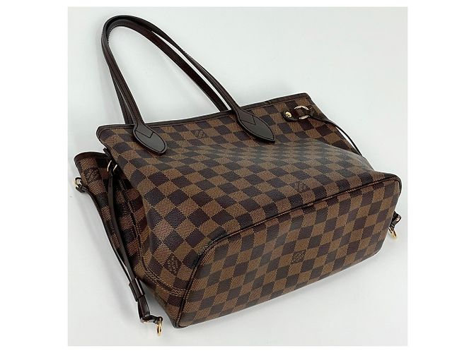 Borsa Tote Louis Vuitton Damier Brown Neverfull PM Marrone Damier ebene - vista 2
