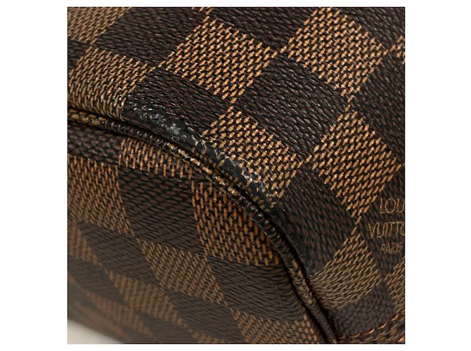 Borsa Tote Louis Vuitton Damier Brown Neverfull PM Marrone Damier ebene - vista 3