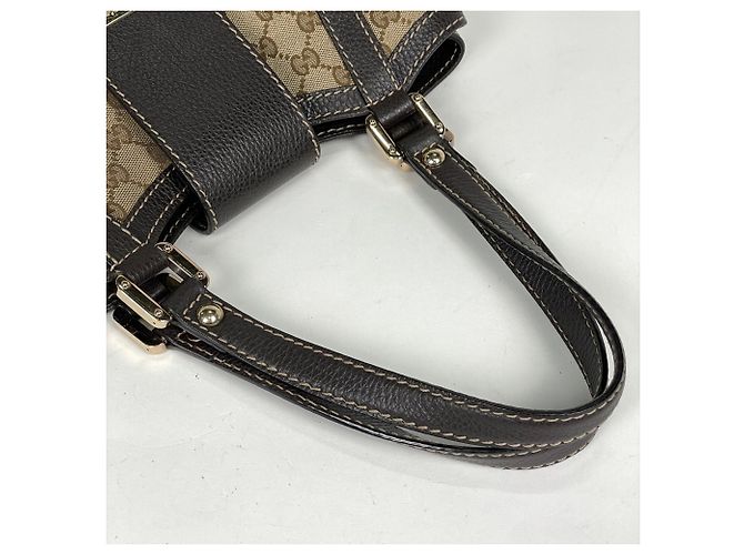 Borsa Tote Gucci GG Canvas Marrone - vista 5