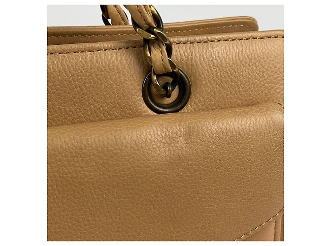 Chanel Handtasche aus beigem Leder - Ansicht 5