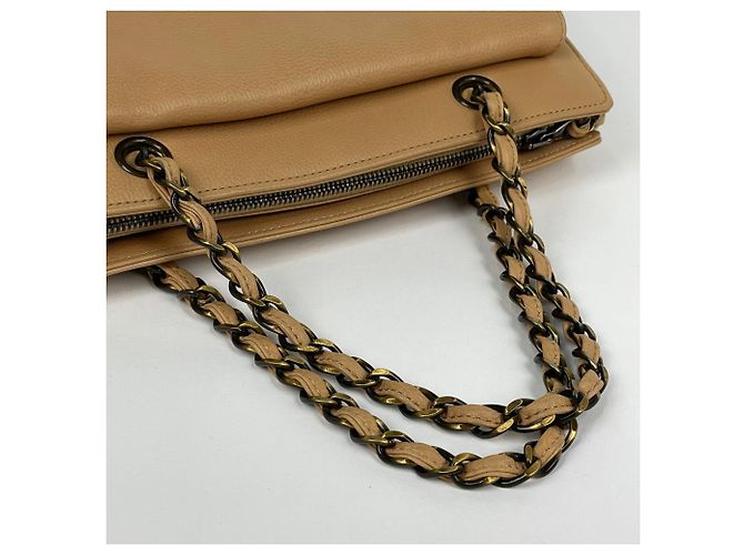 Chanel Handtasche aus beigem Leder - Ansicht 7
