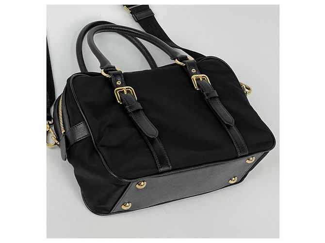 Bolsa Prada Nylon 1BB088 Preta Preto - vista 2
