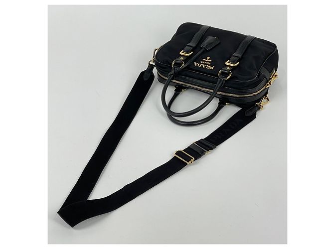 Bolsa Prada Nylon 1BB088 Preta Preto - vista 5