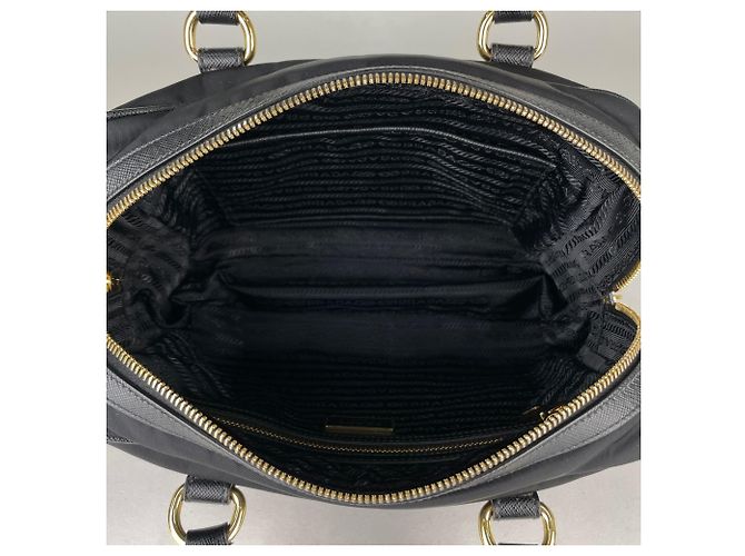 Bolsa Prada Nylon 1BB088 Preta Preto - vista 6