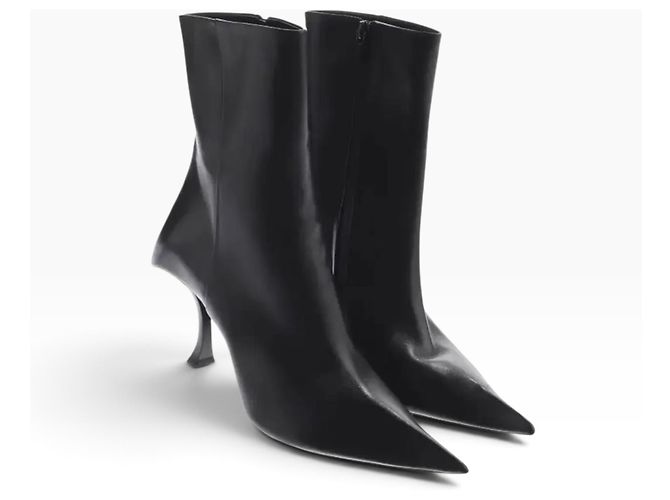 Stivaletti Balenciaga Knife in pelle nera Nero - vista 2