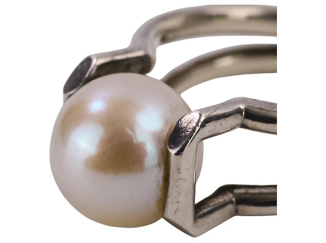 Autre Marque Tiffany HardWear Ring mit Süßwasserperlen Silber - Ansicht 13