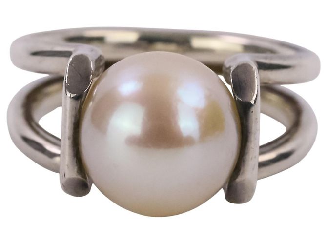 Autre Marque Tiffany HardWear Ring mit Süßwasserperlen Silber - Ansicht 2