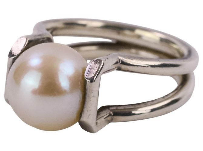 Autre Marque Tiffany HardWear Ring mit Süßwasserperlen Silber - Ansicht 8
