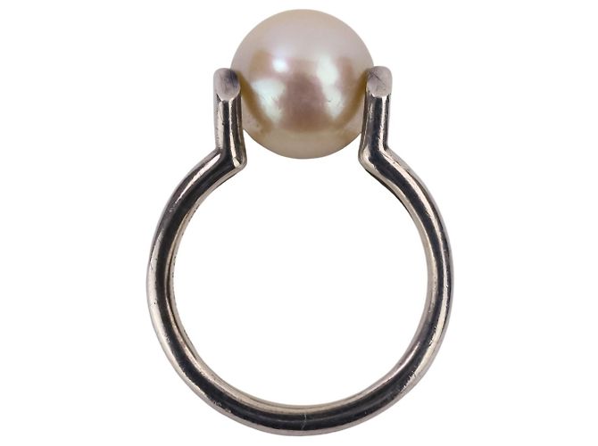 Autre Marque Tiffany HardWear Ring mit Süßwasserperlen Silber - Ansicht 9
