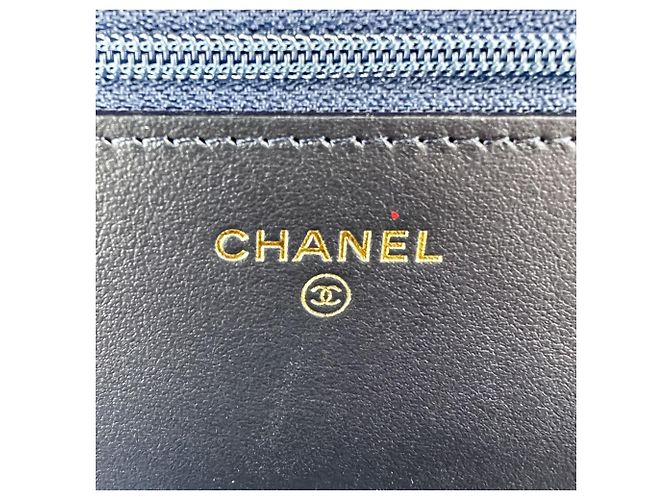 Borsa Chanel Matelassé Coco Mark con pochette Blu navy - vista 13