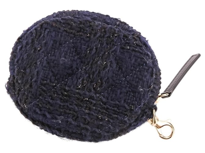 Borsa Chanel Matelassé Coco Mark con pochette Blu navy - vista 15