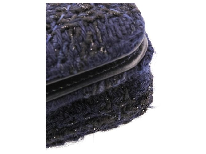 Borsa Chanel Matelassé Coco Mark con pochette Blu navy - vista 20