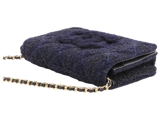 Borsa Chanel Matelassé Coco Mark con pochette Blu navy - vista 6