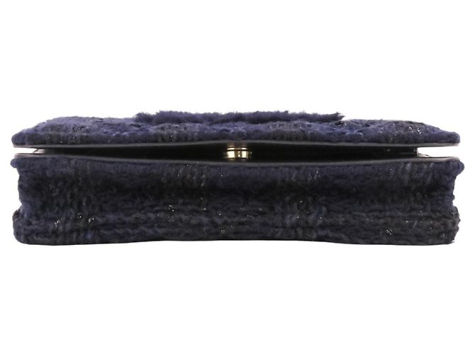 Borsa Chanel Matelassé Coco Mark con pochette Blu navy - vista 7