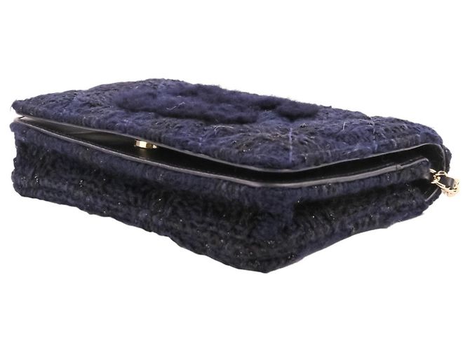 Borsa Chanel Matelassé Coco Mark con pochette Blu navy - vista 8