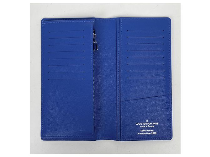 Louis Vuitton Portefeuille Brazza Long Wallet Blu - vista 6