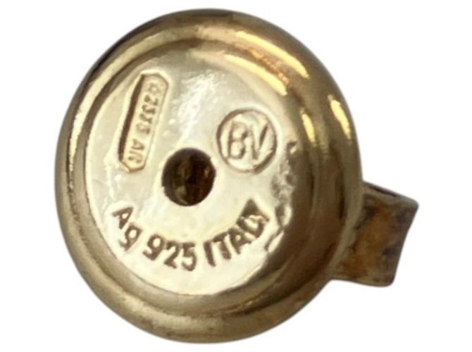 Orecchini a bottone placcati oro Bottega Veneta D'oro - vista 4