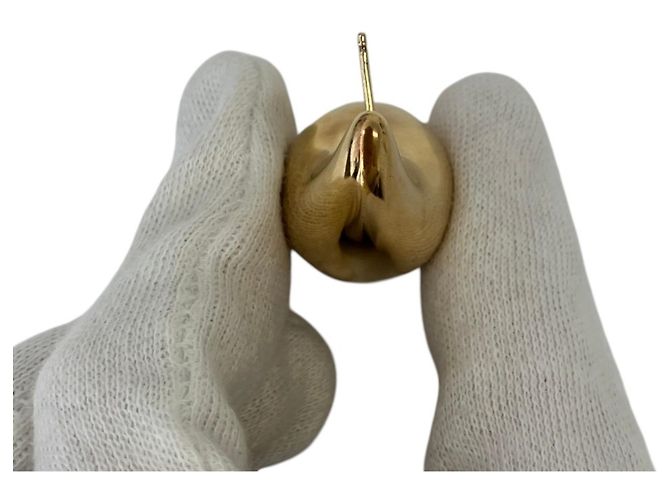 Orecchini a bottone placcati oro Bottega Veneta D'oro - vista 8