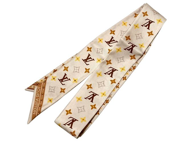 Louis Vuitton Bandeau BB Studded Narrow Scarf Marrone Beige - vista 5