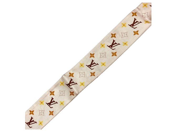 Louis Vuitton Bandeau BB Studded Narrow Scarf Marrone Beige - vista 7