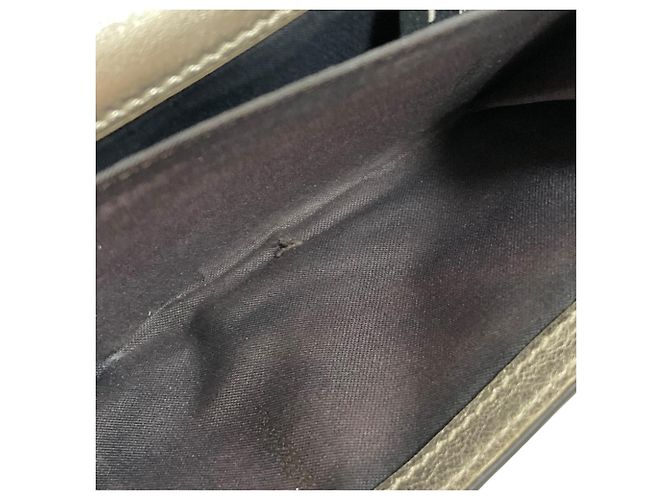 Fendi FF Pattern Gold Bi-Fold Wallet Golden - view 12