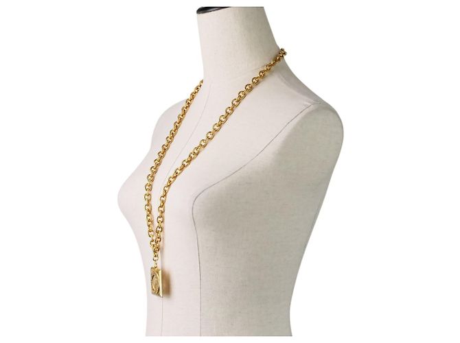 Céline Collana lunga CELINE Vintage con motivo orologio D'oro - vista 4