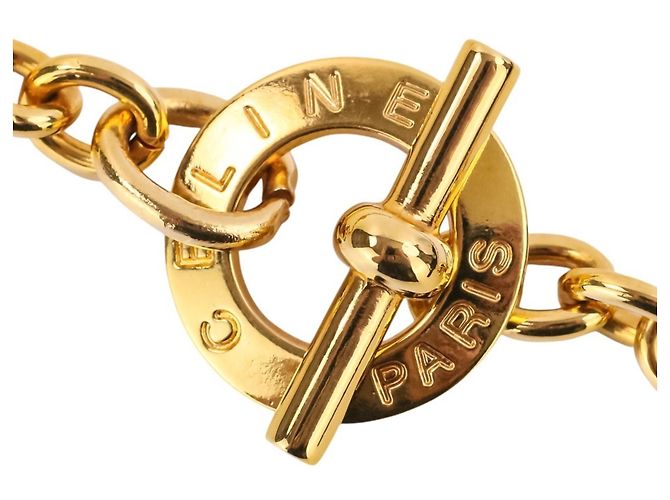 Céline Collana lunga CELINE Vintage con motivo orologio D'oro - vista 6
