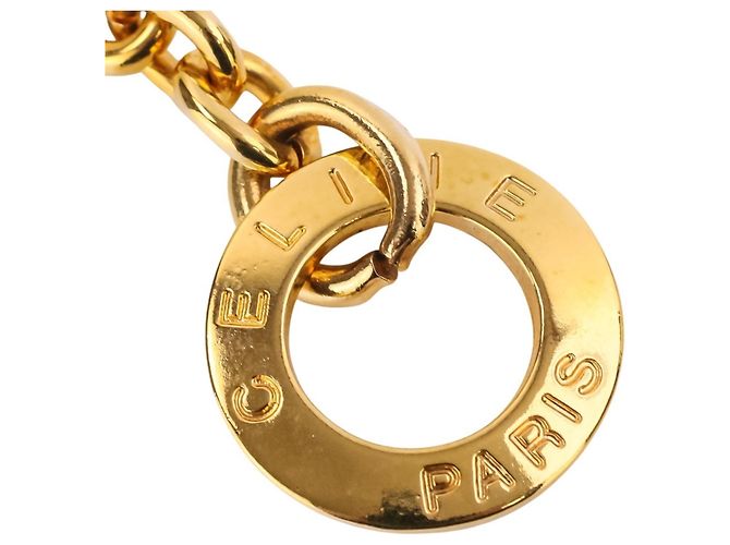 Céline Collana lunga CELINE Vintage con motivo orologio D'oro - vista 7