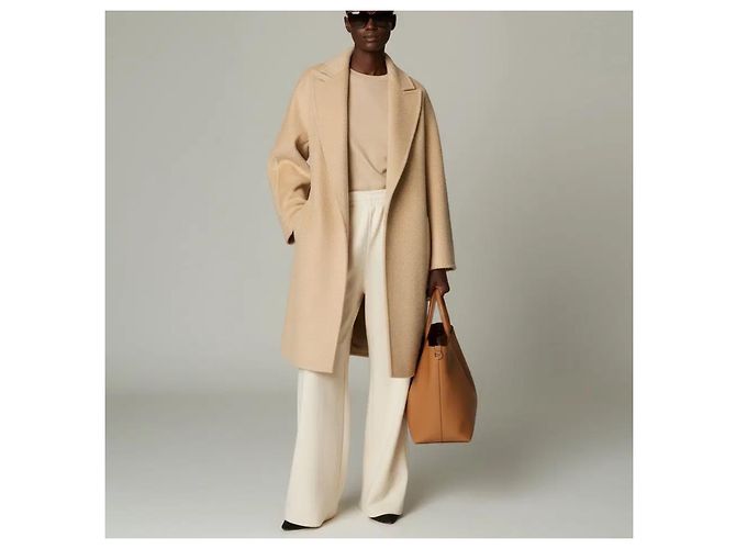 Abrigo Max Mara Crine de Pelo de Camello Beige - vista 5