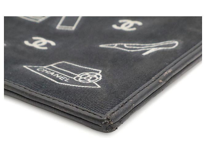 Borsa a tracolla con catena Chanel Icon Print Nero - vista 4