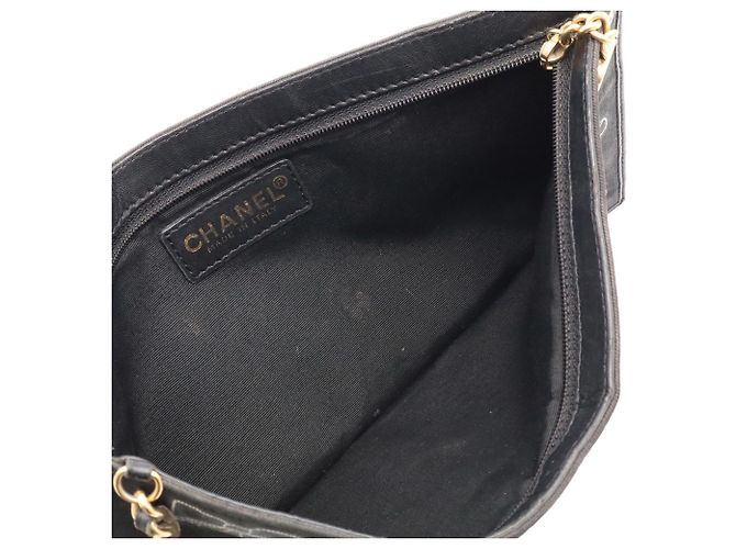 Borsa a tracolla con catena Chanel Icon Print Nero - vista 8