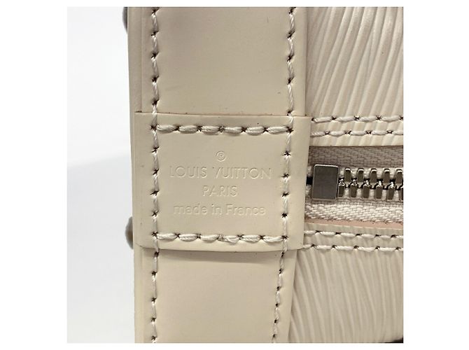 Borsa a mano Louis Vuitton Alma BB in pelle Epi Bianco - vista 5