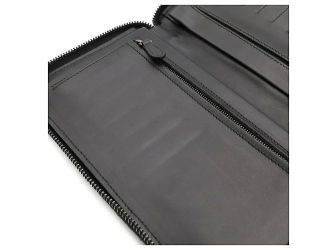 Cartera larga Bottega Veneta Intrecciato Negro - vista 10