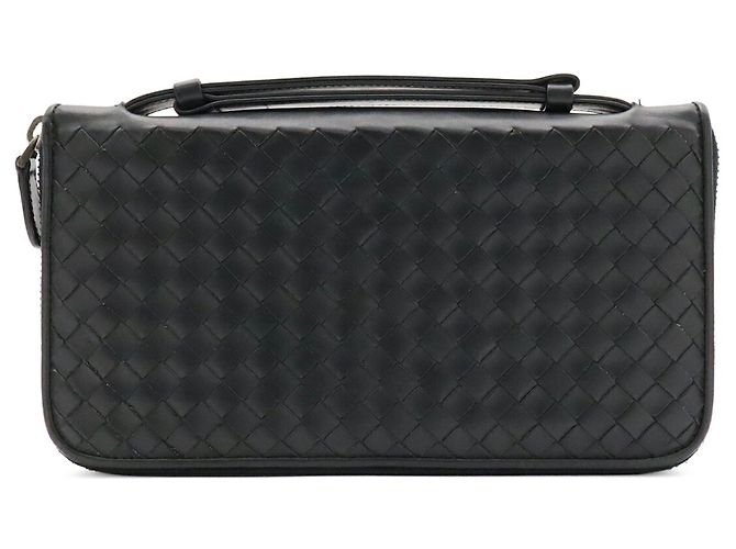 Cartera larga Bottega Veneta Intrecciato Negro - vista 2