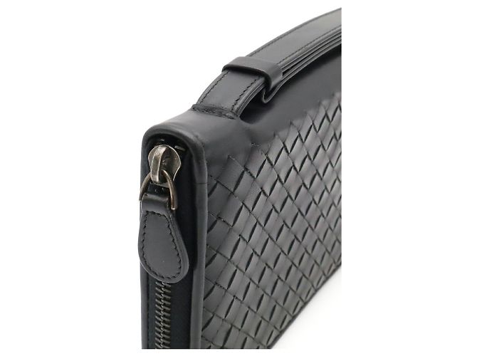 Cartera larga Bottega Veneta Intrecciato Negro - vista 6