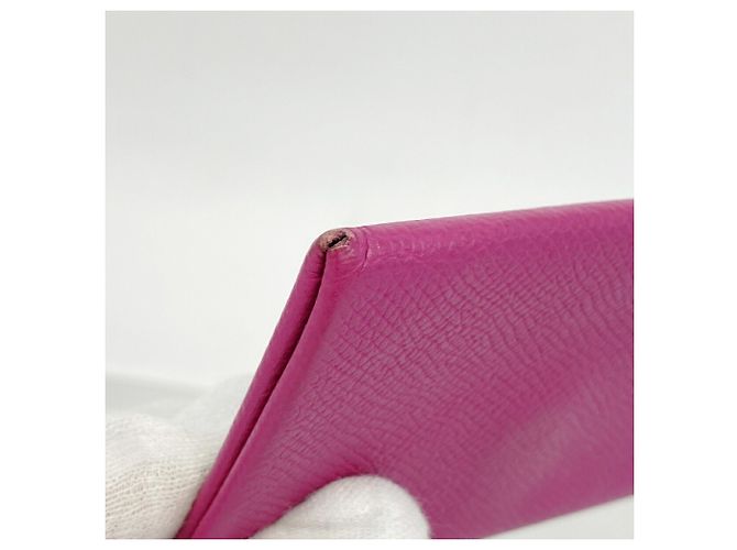 Hermès Tarjetero Hermes Calvi en Rose Purple Púrpura - vista 5
