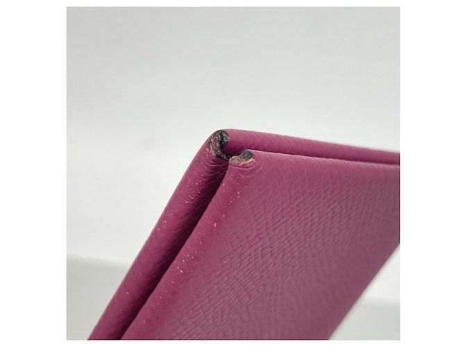 Hermès Tarjetero Hermes Calvi en Rose Purple Púrpura - vista 6