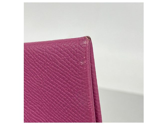 Hermès Tarjetero Hermes Calvi en Rose Purple Púrpura - vista 7